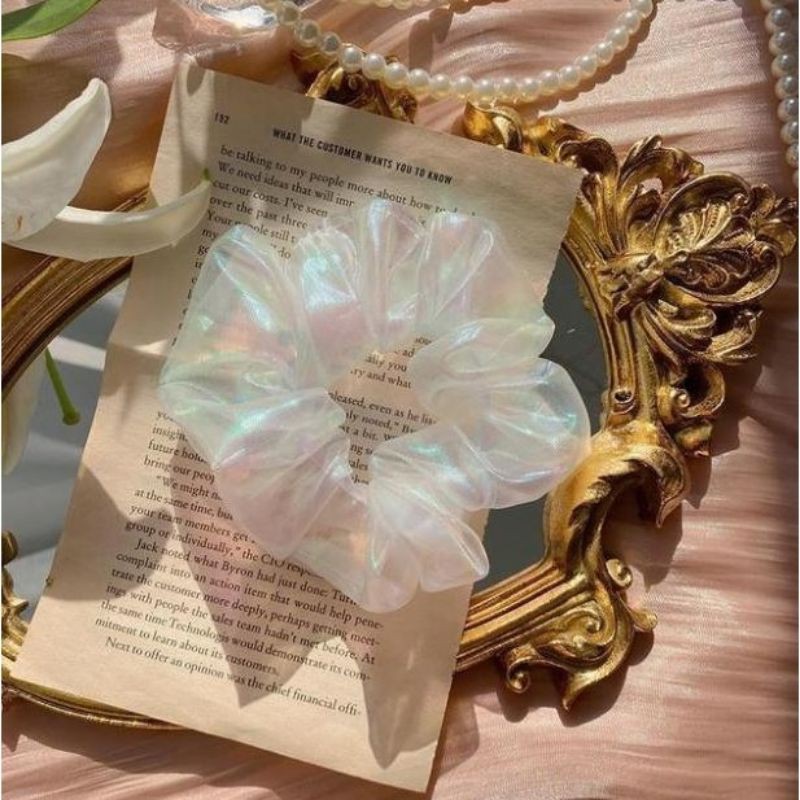 SRUNCHIES Hologram bong bóng cực trend