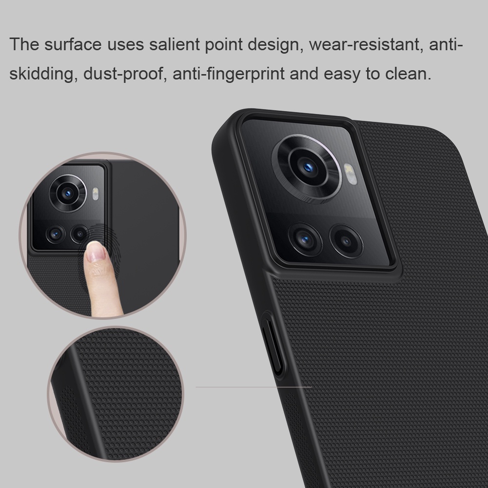 Ốp điện thoại NILLKIN bằng PC cứng siêu mỏng mặt nhám chống sốc chống vân tay cho OnePlus Ace 5G/ 10R 5G