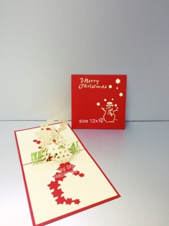 Cây thông 12 (  lót trắng ) - Noel - Thiệp 3D
