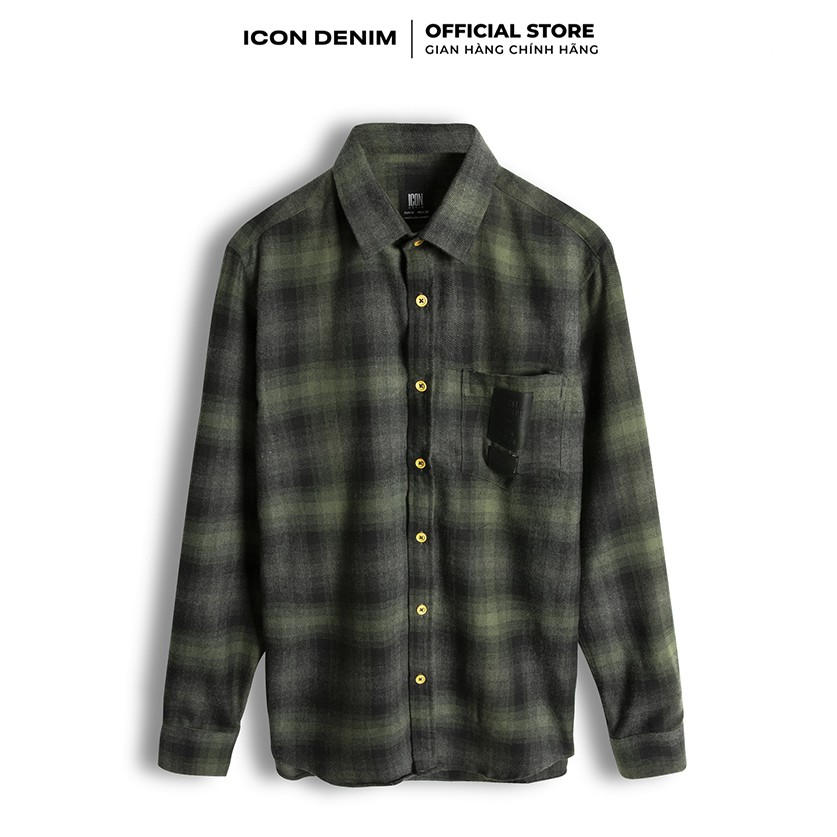 Áo Sơ Mi Nam ICON DENM Flannel Tay Dài Regular Simple To Wear