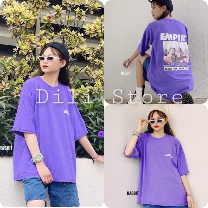 Áo Thun, áo phông Tím Empire Unisex ,Phông tay lỡ form rộng dáng suông oversize in hình cá tính Ulzzang HOT 🌸 | BigBuy360 - bigbuy360.vn