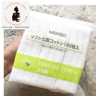 Bông Tẩy Trang Miniso Nhật Bản 180 Miếng - MoCi Cosmetics