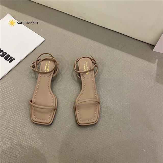 Giày Sandal Gót Dày Vừa Phong Cách Pháp Thời Trang Mùa Hè Hàng Mới 2022
