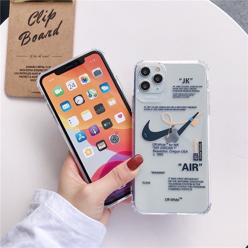 Ốp Lưng Case Iphone Dẻo  N.i.ke gãy Trong Không Ngả Màu 7g/8g/7Plus/8Plus/X/Xs/Xsmax/Xr/11/11Pro/11Promax/12/12