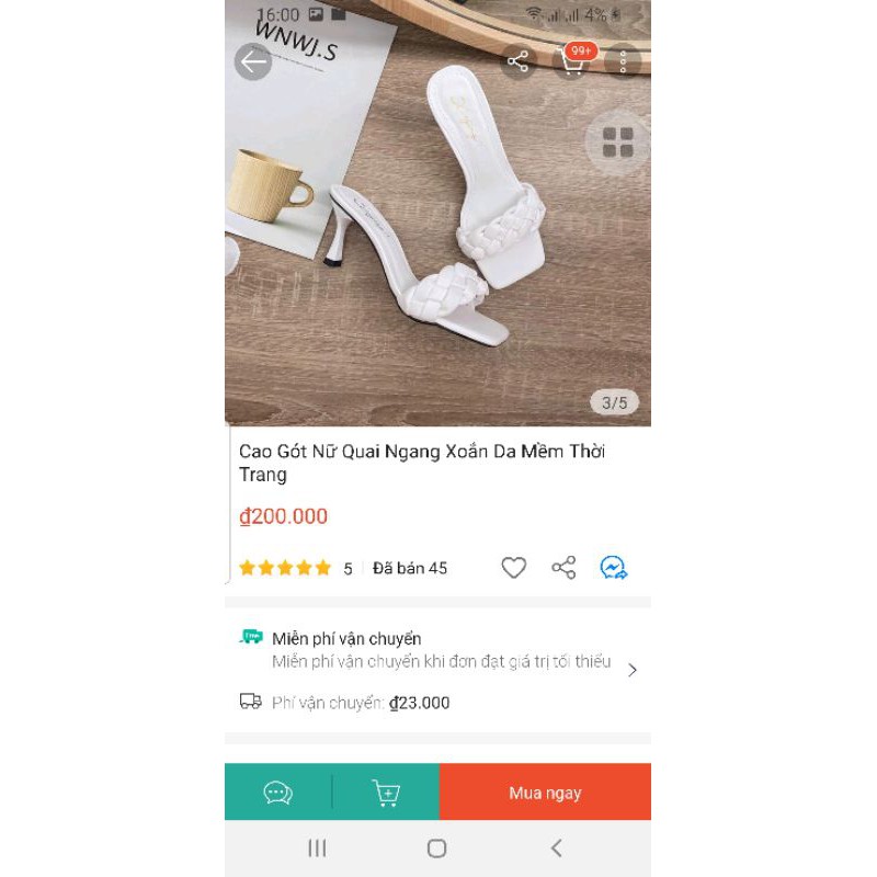 Thanh lí Cao Gót Nữ Quai Ngang Xoắn Da Mềm Thời Trang | BigBuy360 - bigbuy360.vn