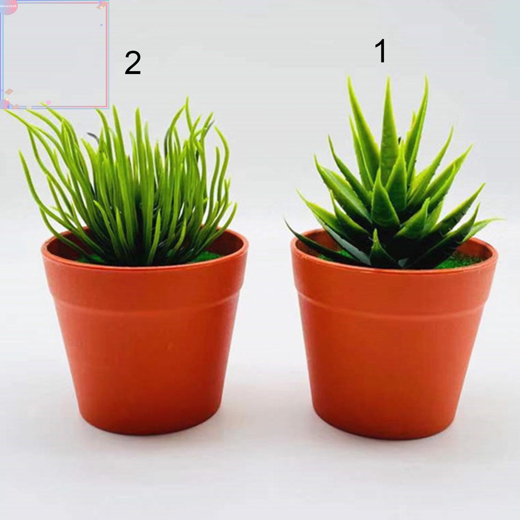 Chậu cây bonsai giả màu xanh lá dùng trang trí nhà cửa/văn phòng DIY