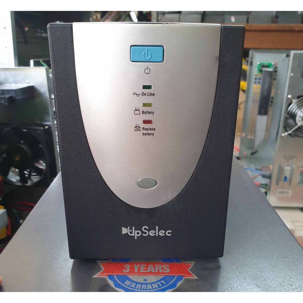 Bộ lưu điện upselec 1000va/600w; ups 1000va máy cũ main mạch zin nguyên bản máy chưa bao gồm ắc quy