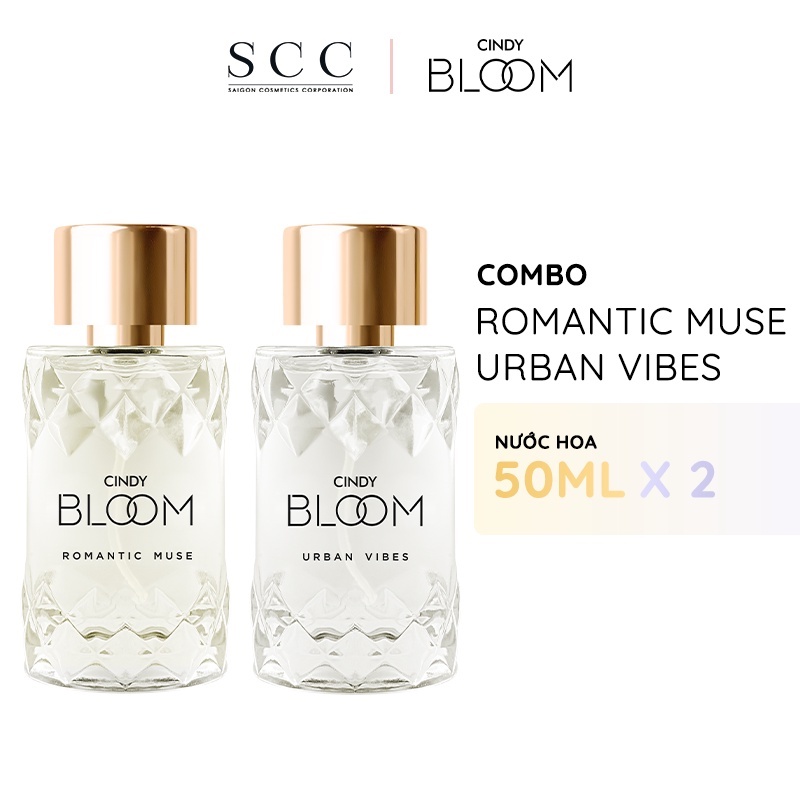 Combo Nước hoa Cindy Bloom Urban Vibes tự tin cuốn hút + Romantic Muse quyến rũ lãng mạn 50ml/chai