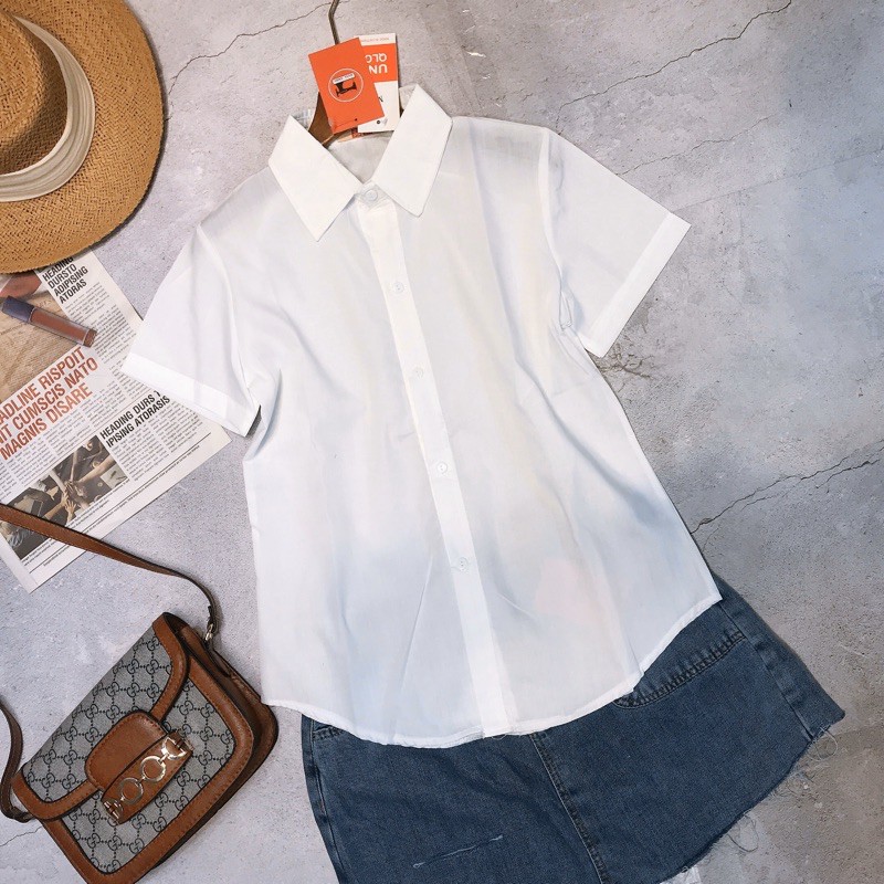 [Mã WASKT410K giảm 10K đơn 50K] [SỈ SLL] Áo Sơ Mi Nữ Cộc Tay_Áo Sơ Mi Trắng Basic Thanh Lịch_Đi Học Đi Làm Đều Xinh | BigBuy360 - bigbuy360.vn