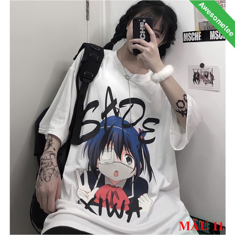 Áo thun tay lỡ Unisex Awesometee, áo phông form rộng ATL Anime BST3