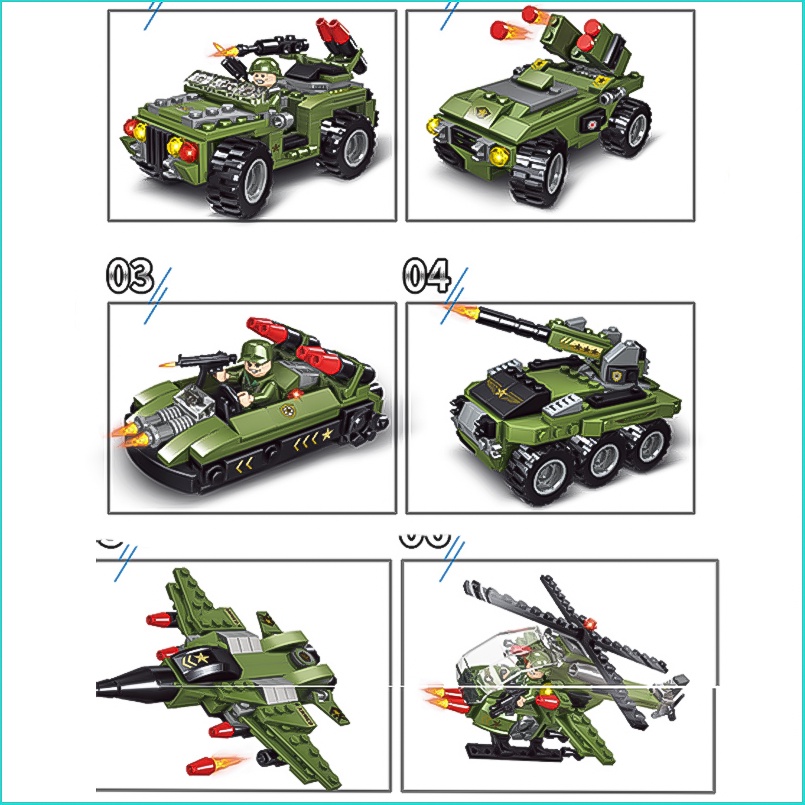 [ 771 PCS ] Lego Minecraft,Đồ Chơi Lego,Xe Tăng Pháo ,Đồ Chơi Lắp Ráp Xe Tăng Xanh 4 Trong 1 Cao Cấp