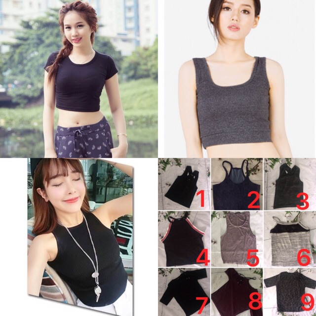 Áo thun croptop - HÌNH CHỤP THẬT -