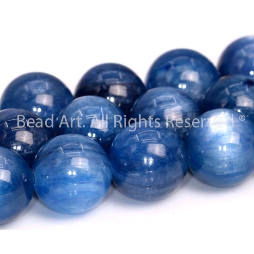 Đá Kyanite 10MM Xanh Dương, Mệnh Thuỷ, Mộc, Phối Vòng Tay Phong Thuỷ, Trang Sức, Chuỗi Hạt S43 - Bead Art