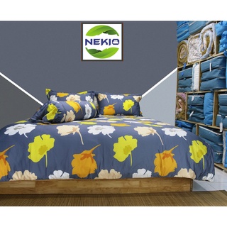 Bộ chăn ga gối Lụa Protencel-S Nekio Nhật Bản Kẻ Xanh