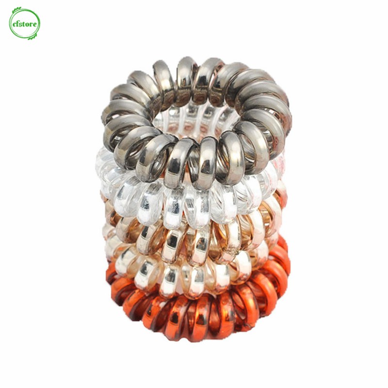 CF Set 5 Dây Buộc Tóc Lò Xo Thời Trang Nữ