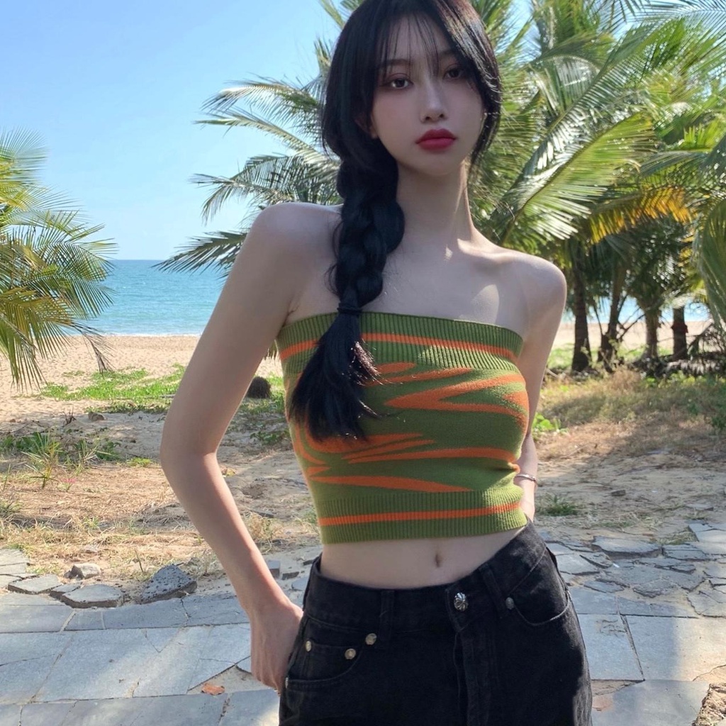 Áo ống ZHELIHANGFEI dệt kim kiểu dáng quyến rũ cho nữ