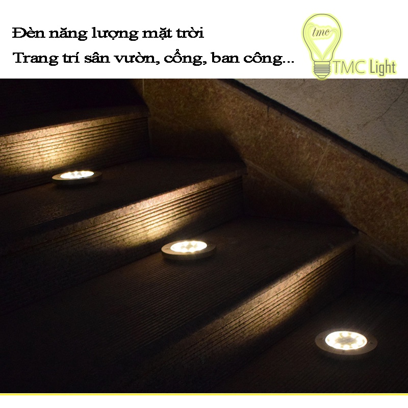 Đèn sân vườn, đèn led năng lượng mặt trời T44 - TMC Store trang trí cầu thang góc cây sân thượng sang trọng