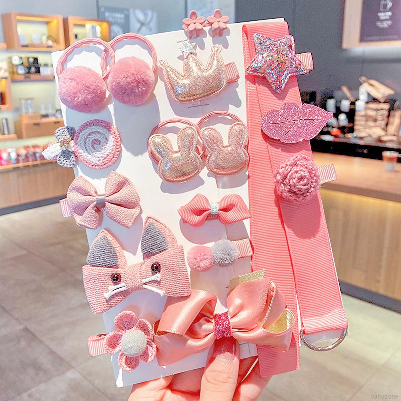 Bộ 18 cái kẹp tóc hình nơ đáng yêu cho bé gái