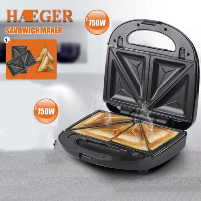 Máy nướng bánh mì khuôn tam giác, kẹp nướng bánh mỳ Sandwich HAEGER