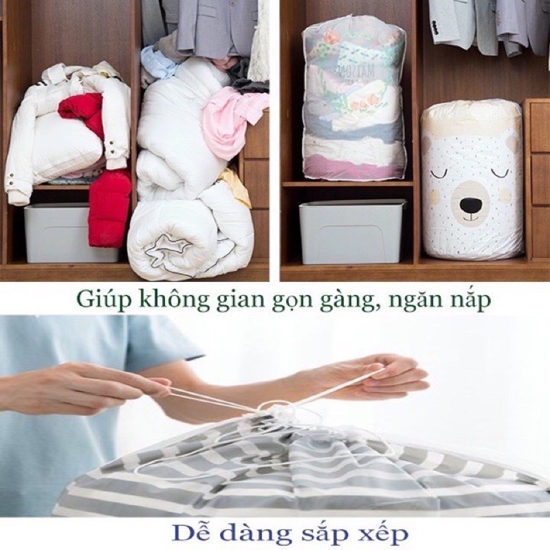Túi đựng chăn,túi đựng quần áo hình trụ rút dây