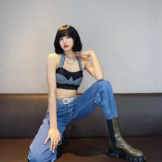 Quần Jean cạp cao Lisa Blackpink