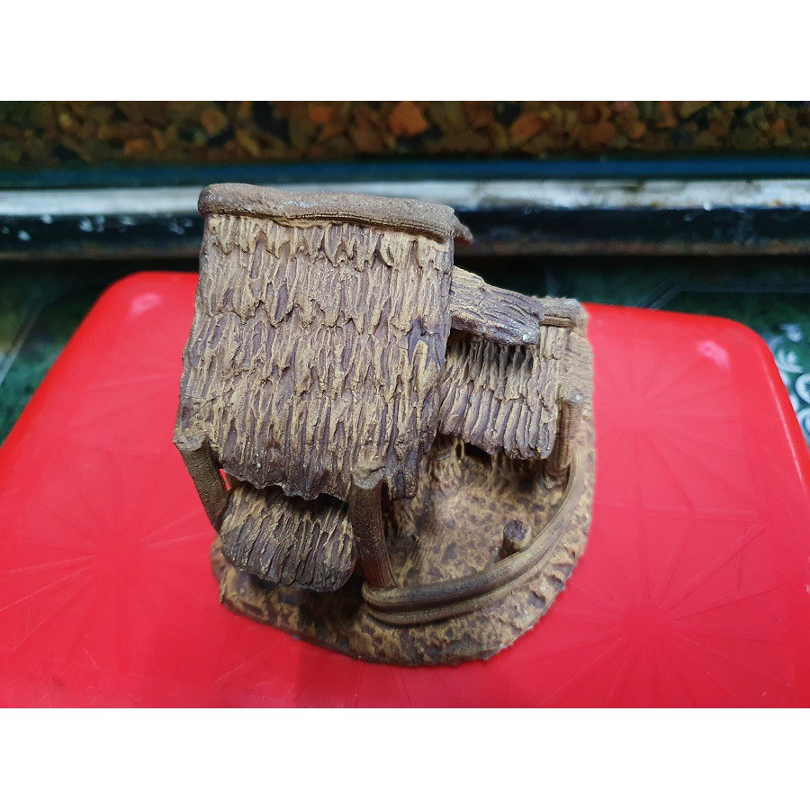 NHÀ LÁ TRANG TRÍ HỒ CÁ NON BỘ 10x10x9cm