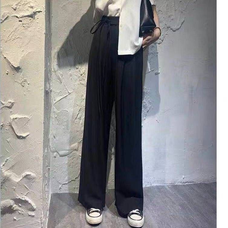 COZOK Quần dài ống rộng lưng cao thời trang cho nữ