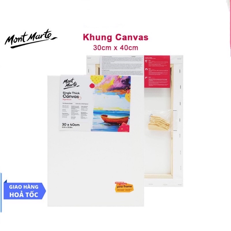 Khung Canvas Mont Marte 30x40cm - Canvas Vẽ Tranh, Toan Vẽ Tranh