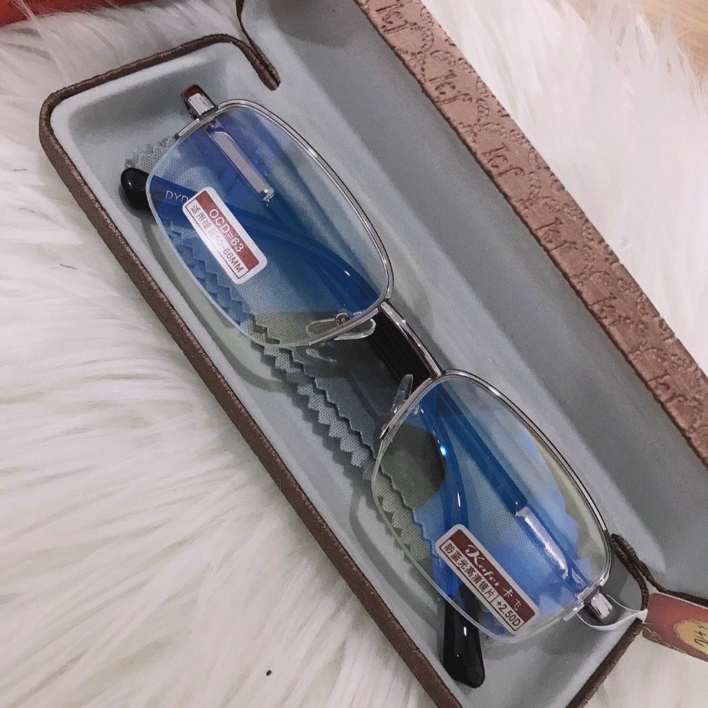 Kính viễn thị  dành cho nam và nữ xẻ viền cước tròng kính chống xước chống ánh sáng xanh