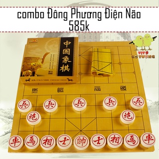 Bộ cờ tướng đá ngọc cao cấp Đông Phương Điện Não Liễu Đại Hoa - tặng kèm bàn cờ tướng