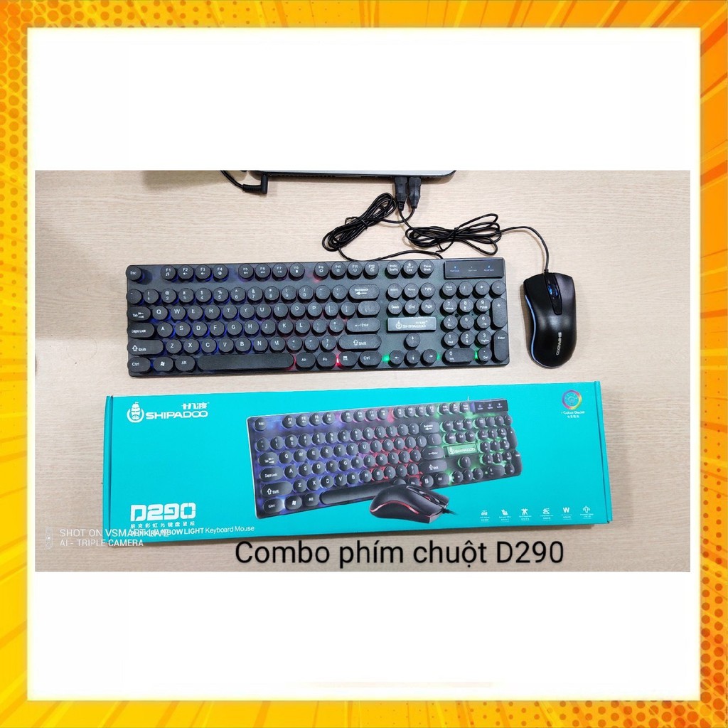 Combo bàn Phím Chuột Led Shipadoo d290
