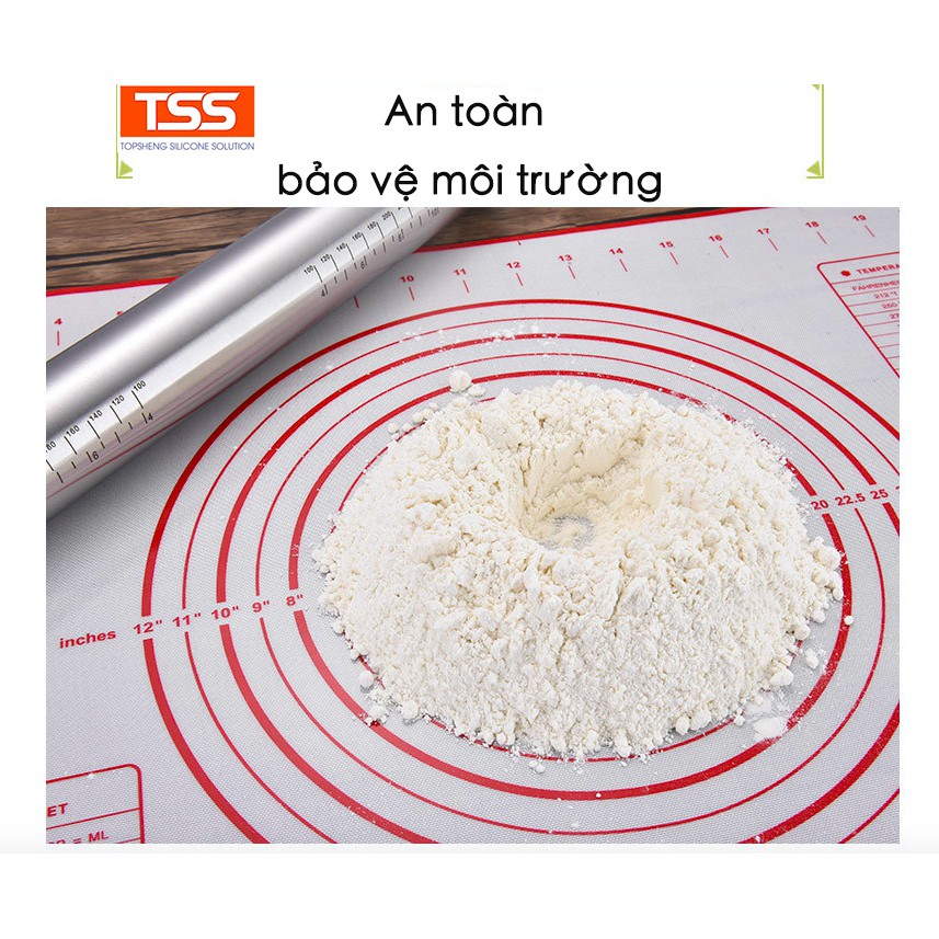 Tấm lót nhào bột silicone/thảm nhào bột chống dính 60x40cm