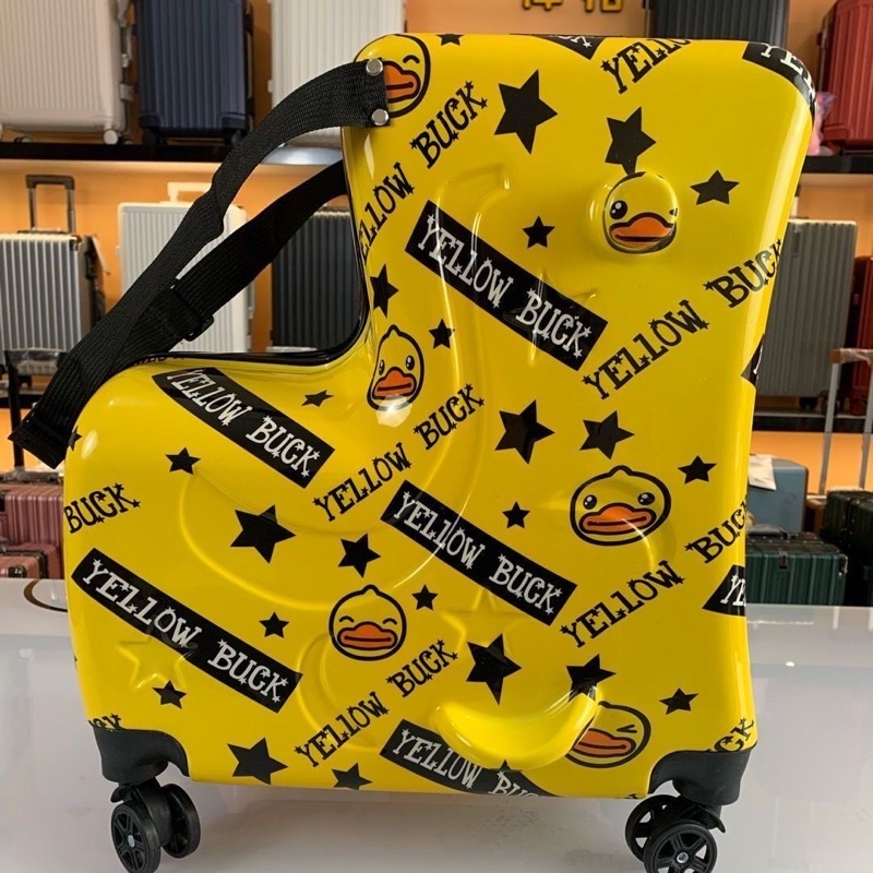 Yellow B.duck Hàng Có Sẵn Vỏ Bọc Vali Kéo Hình Chú Vịt Vàng 22 Inch Có Thể Ngồi Và Ngồi Xe Đạp Cho Trẻ Em