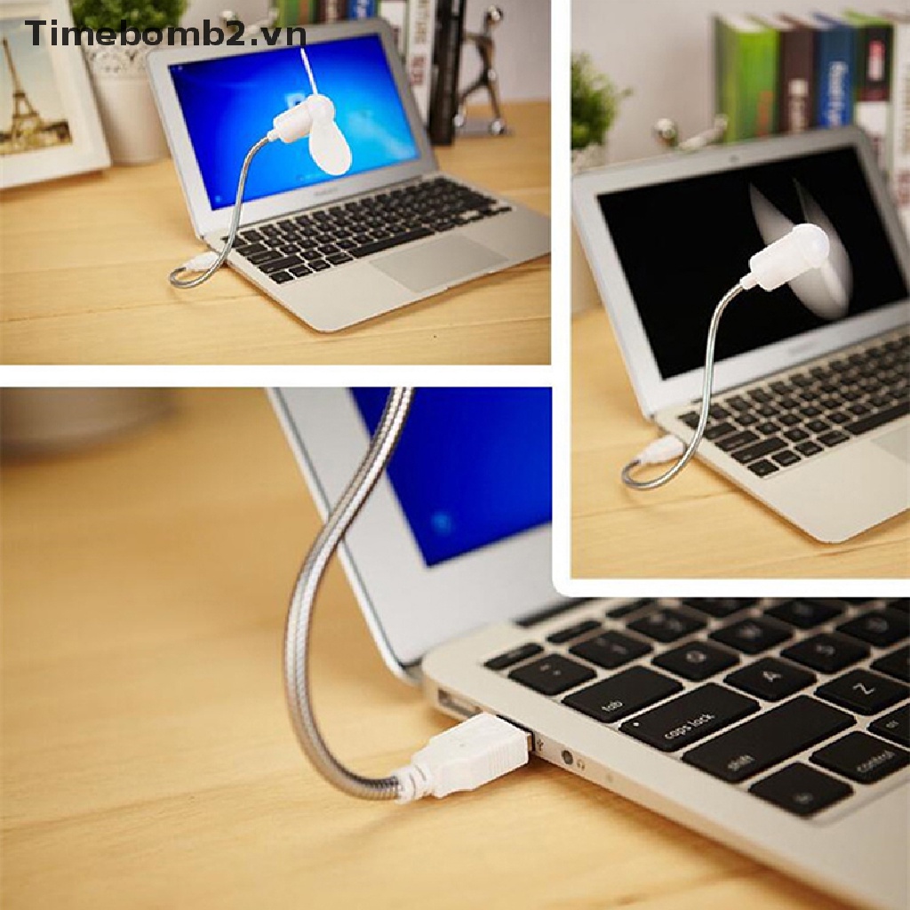 Bộ 2 quạt làm mát USB mini linh hoạt cho máy tính/laptop/PC thấp tiếng ồn