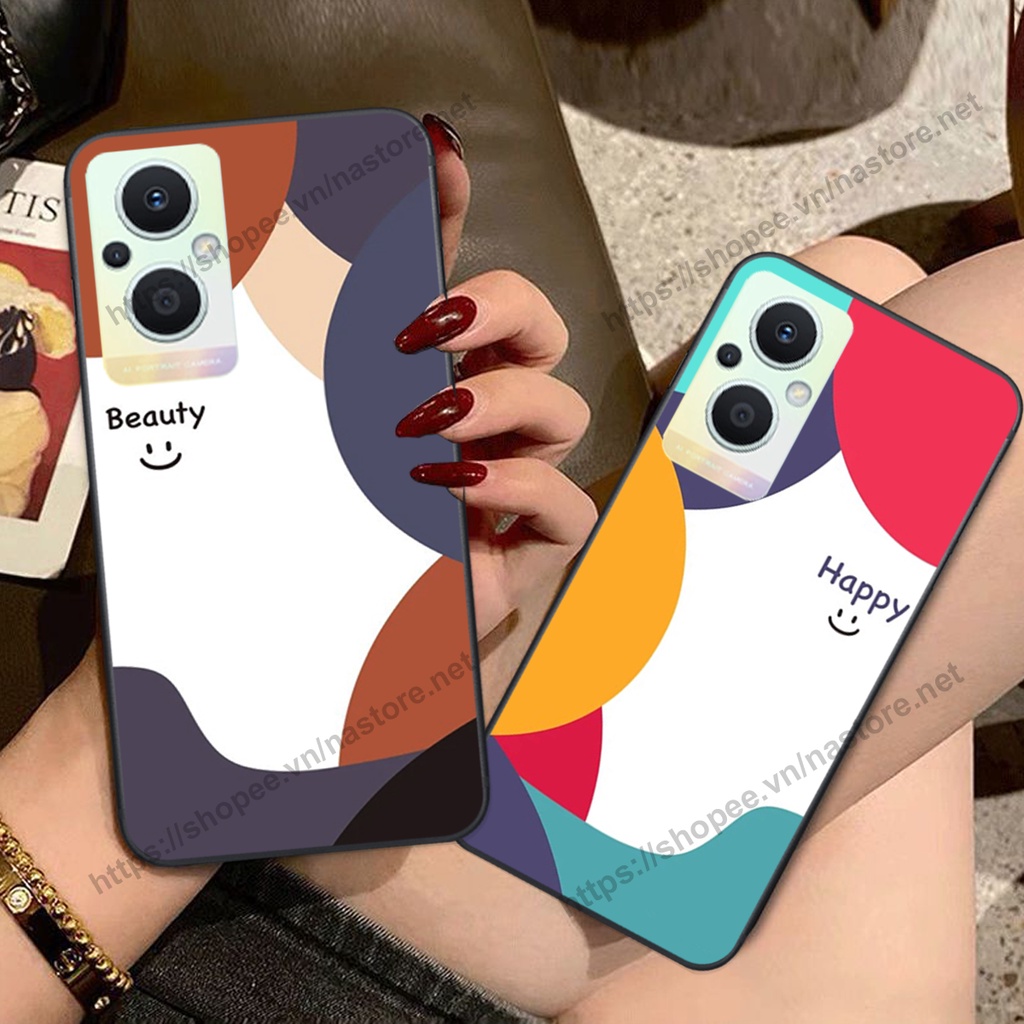 Ốp lưng Oppo Reno7 /  Reno 7Z 5G / Reno 7 mặt cười, họa tiết caro đơn giản đẹp cute