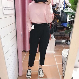 Quần baggy vải nữ hàng QC