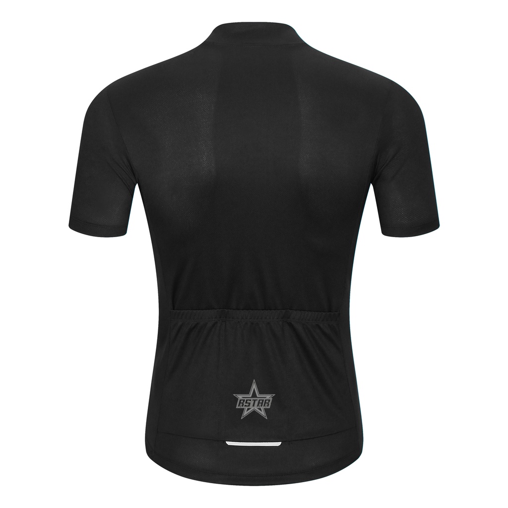 Áo Thể Thao Đi Xe Đạp Tay Ngắn Thiết Kế 3 Túi Có Dải Phản Quang Cho Nam