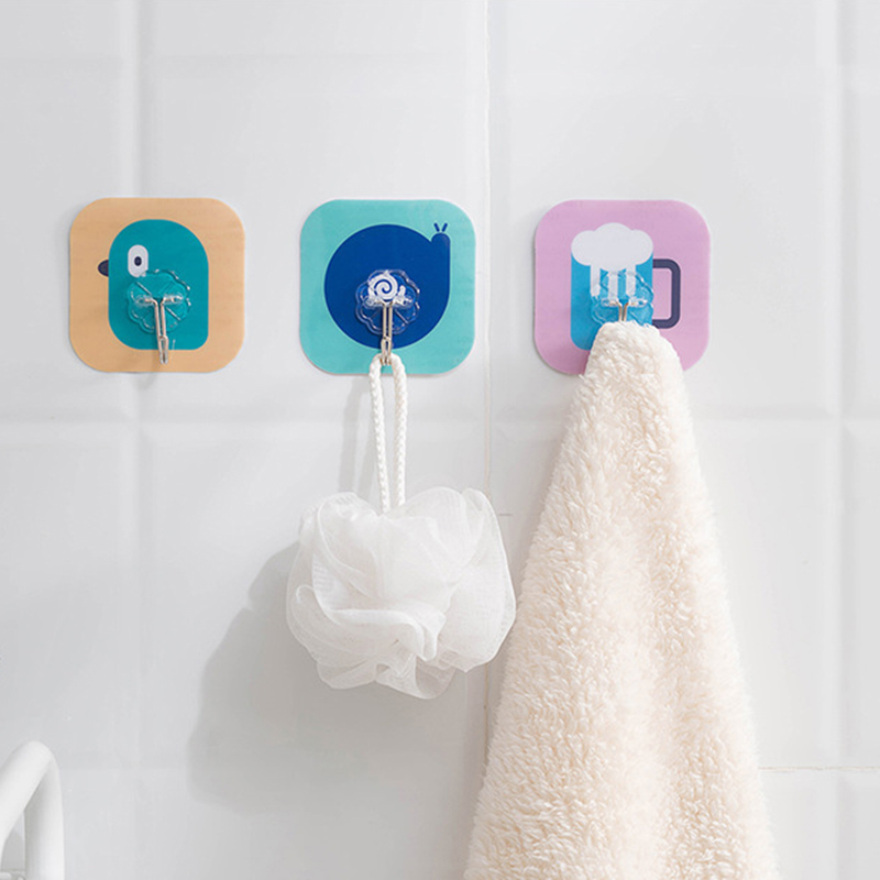 Móc treo dán tường không để lại dấu vết họa tiết hoạt hình đáng yêu