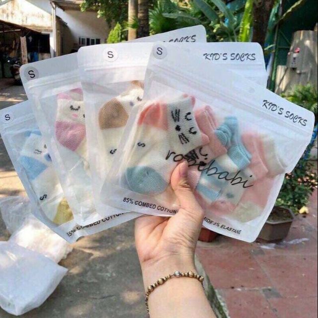 (TL4) set 5 đôi tất lưới xuất hàn cho bé trai và bé gái hàng Quảng Châu Cao Cấp