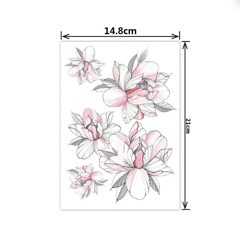 Realistic Flower Body Art Painting Arm Legs Tattoos Sticker/ portable Temporary Waterproof Tattoo Stickers