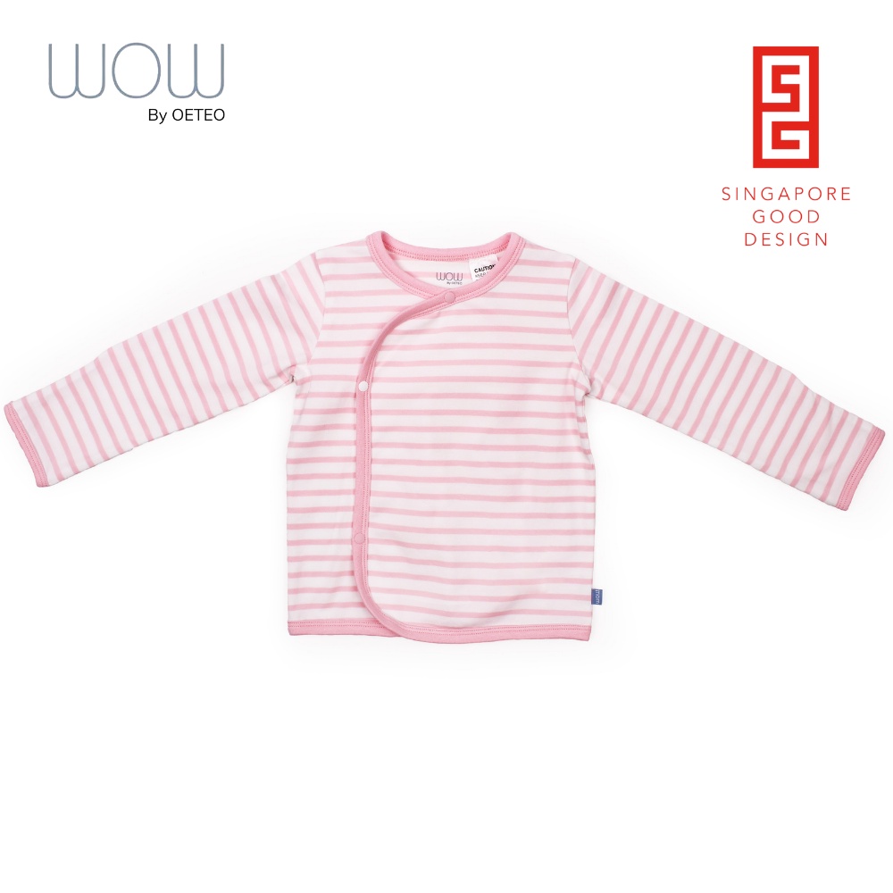 Bộ Thun Dài Tay Cài Lệch Wow By Oeteo Cho Bé Trai, Bé Gái Từ 0 Đến 1 Tuổi Vải Cotton Mềm Mại