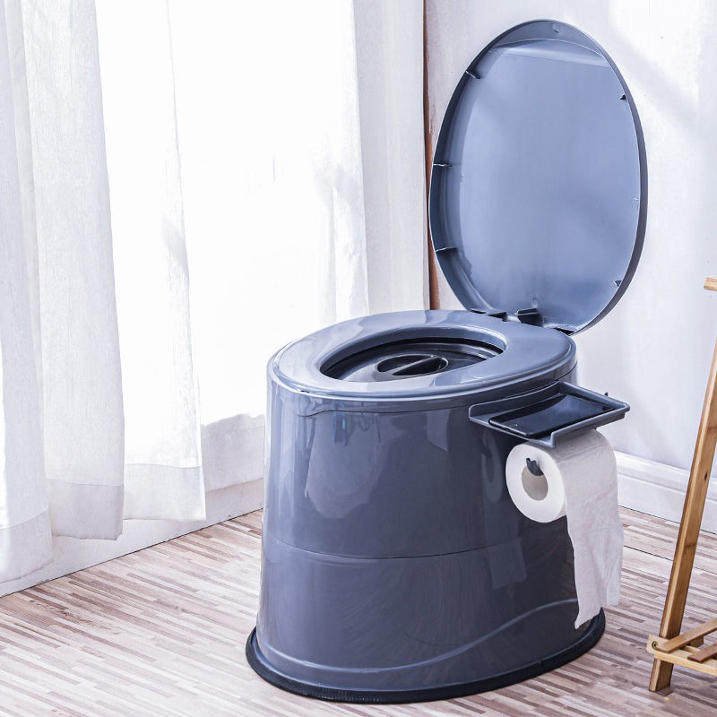 Bồn cầu cho người già, bà bầu, nhà vệ sinh di động trong nhà, ghế toilet gia đình bằng nhựa lớn