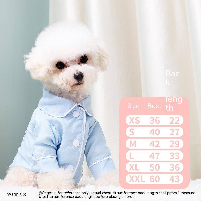 Bộ Đồ Ngủ Pijama Phong Cách Pháp Nhỏ Thoải Mái Cho Thú Cưng