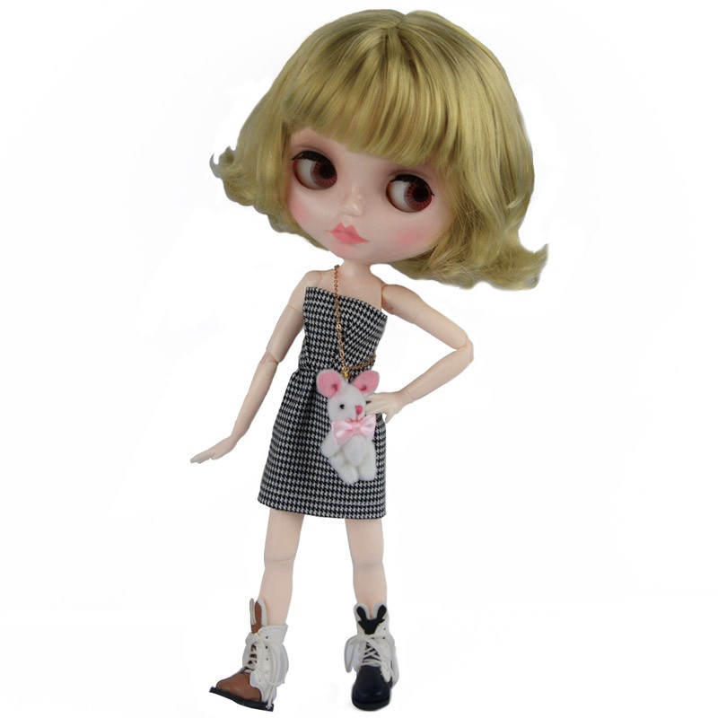 [Mã TOYDEC hoàn 20K xu đơn 50K] Blythe Doll Model NBL Version Toy For Make Up Tóc ngắn