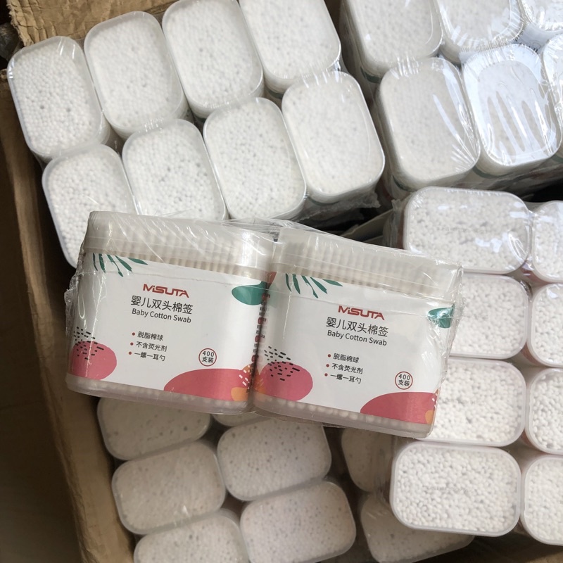 Tăm bông V-Cool hộp 200 cây - Tăm bông Misuta hộp 400 -Vcool