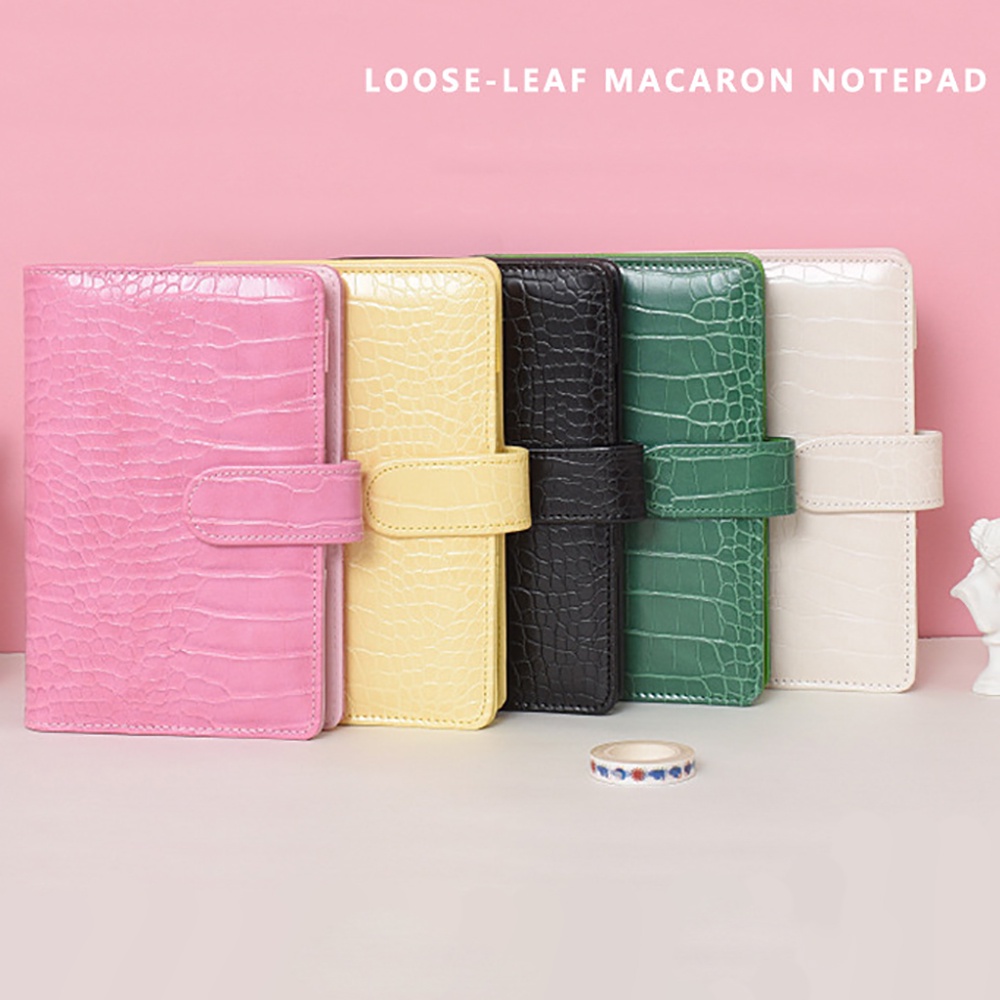 Vỏ Giấy Bọc Sổ Tay A5 A6 Họa Tiết Cá Sấu Màu Macaron DIY