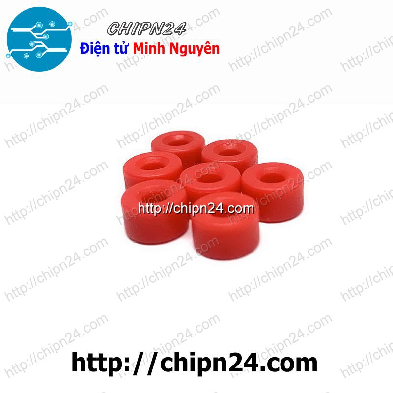 [10 CÁI] (F103.P) Vòng nhựa chặn mũi khoan CNC V9 Đỏ