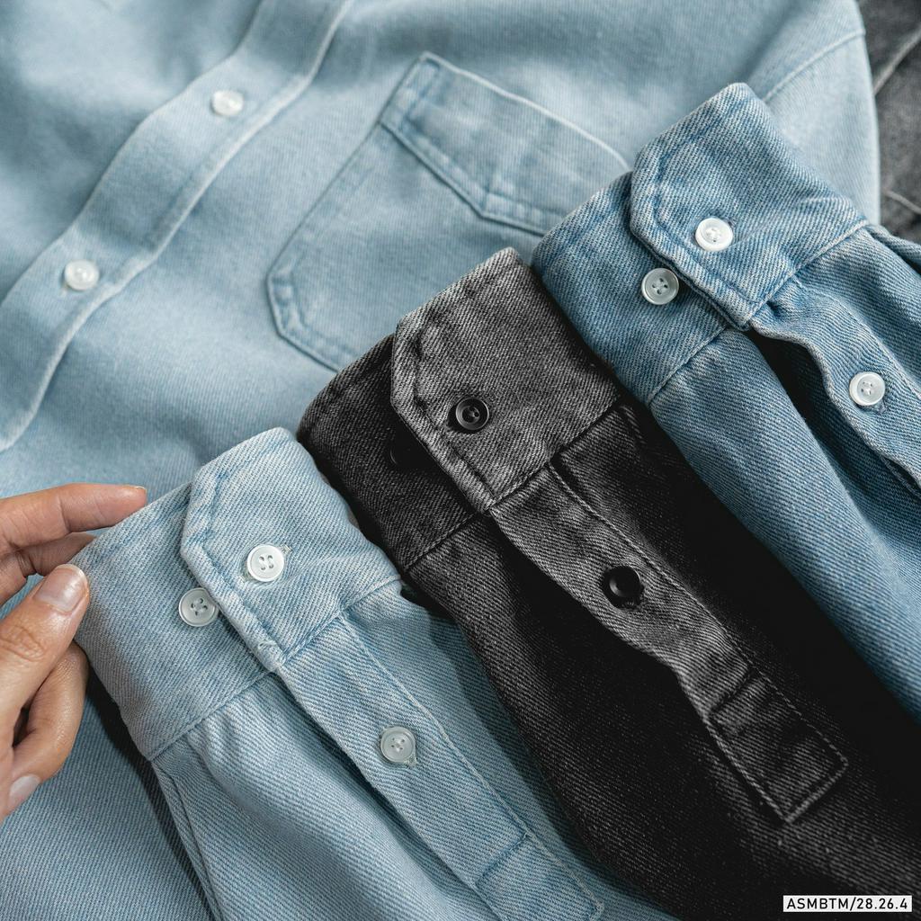 Áo sơ mi jean, áo sơ mi jacket denim chất vải dày dặn, form đẹp 28264