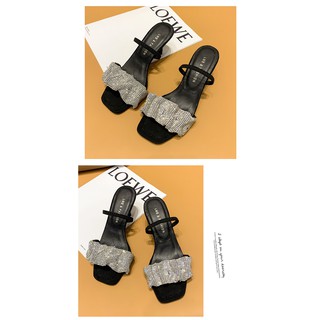 Sandal quai đá gót nhọn 5 phân