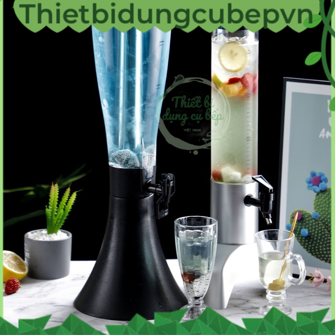 Tháp Bia (Bình Đựng Bia) 3 Lít cao cấp Có Vòi rót Bia Hơi Tươi Trà sữa Nước ngọt Lõi Đá giữ lạnh.
